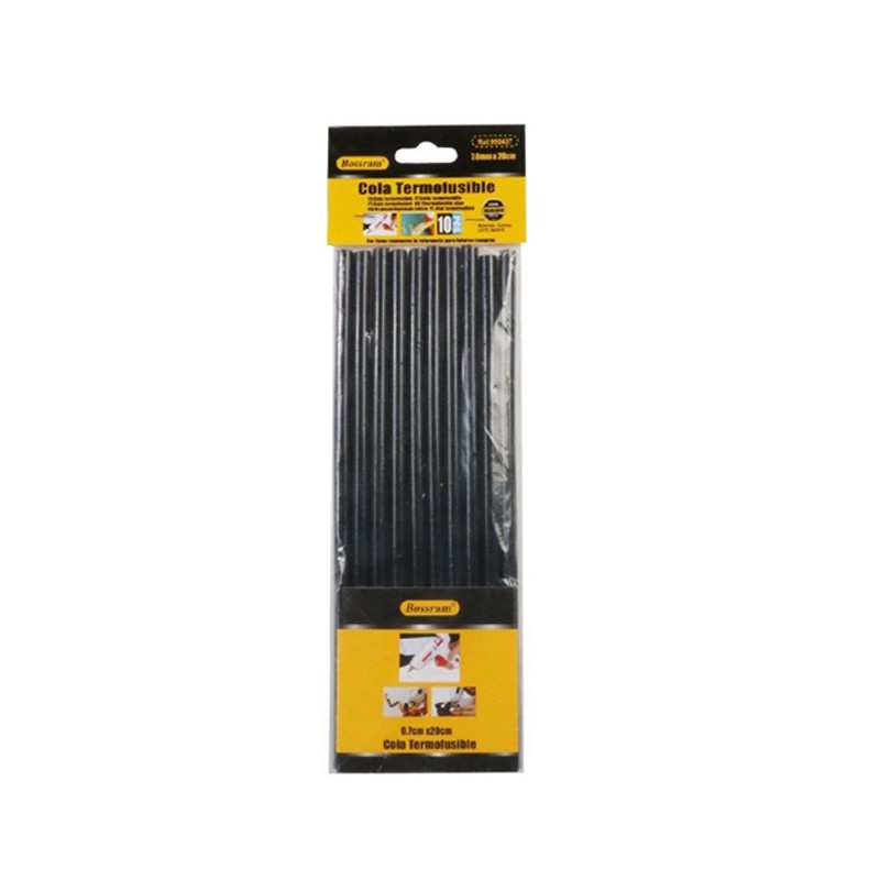 Batoane de silicon, rezerve pistol de lipit, diametru 7 mm, set 10 buc, negre - imagine 3